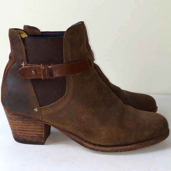 rag & bone Shoes - Rag & Bone Durham Brown Distressed Ankle Boots Sz 9